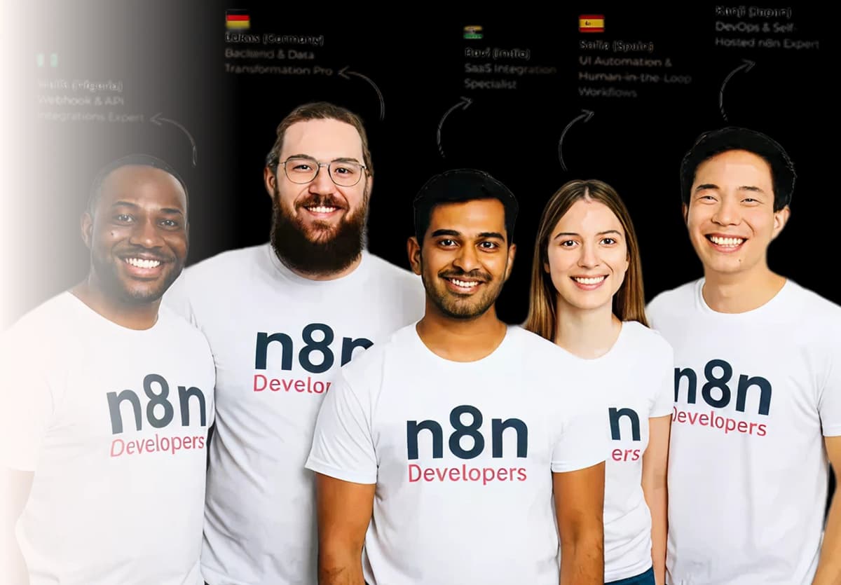 n8n Developers Team - Diverse group of developers from around the world